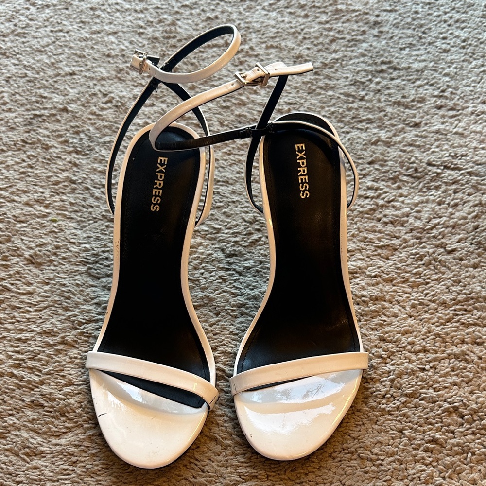 Express Women's Elegant White Heels